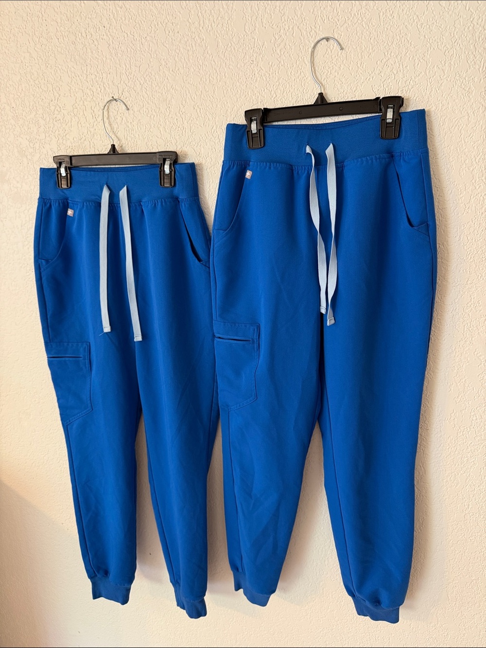 Figs Women's Zamora High Waisted -
Jogger Scrub Pants in Royal Blue x2